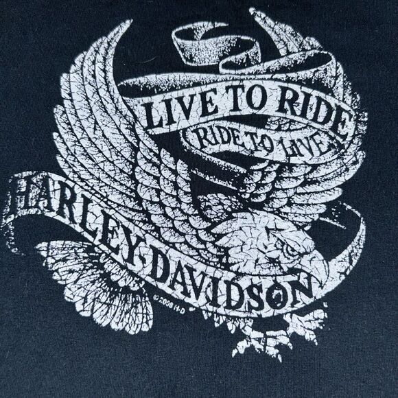 Harley Davidson Milwaukee Museum "Live To Ride Ride To Live" Tshirt Youth Large - Picture 2 of 6